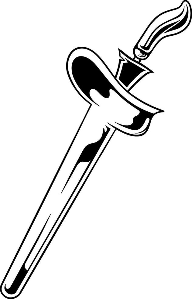 Vector illustration of traditional Indonesian weapon kris