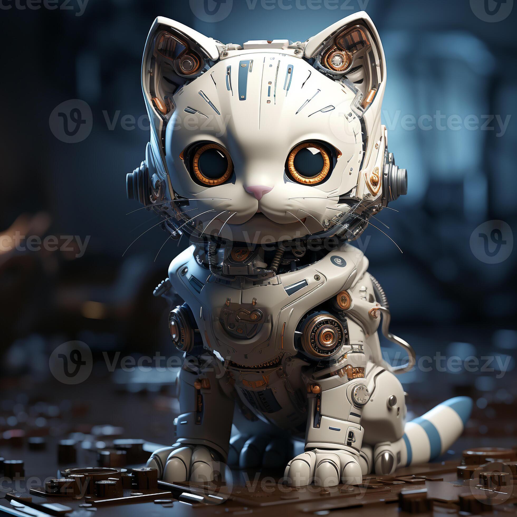AI generated 3d Robot cartoon cat 35157841 Stock Photo at Vecteezy