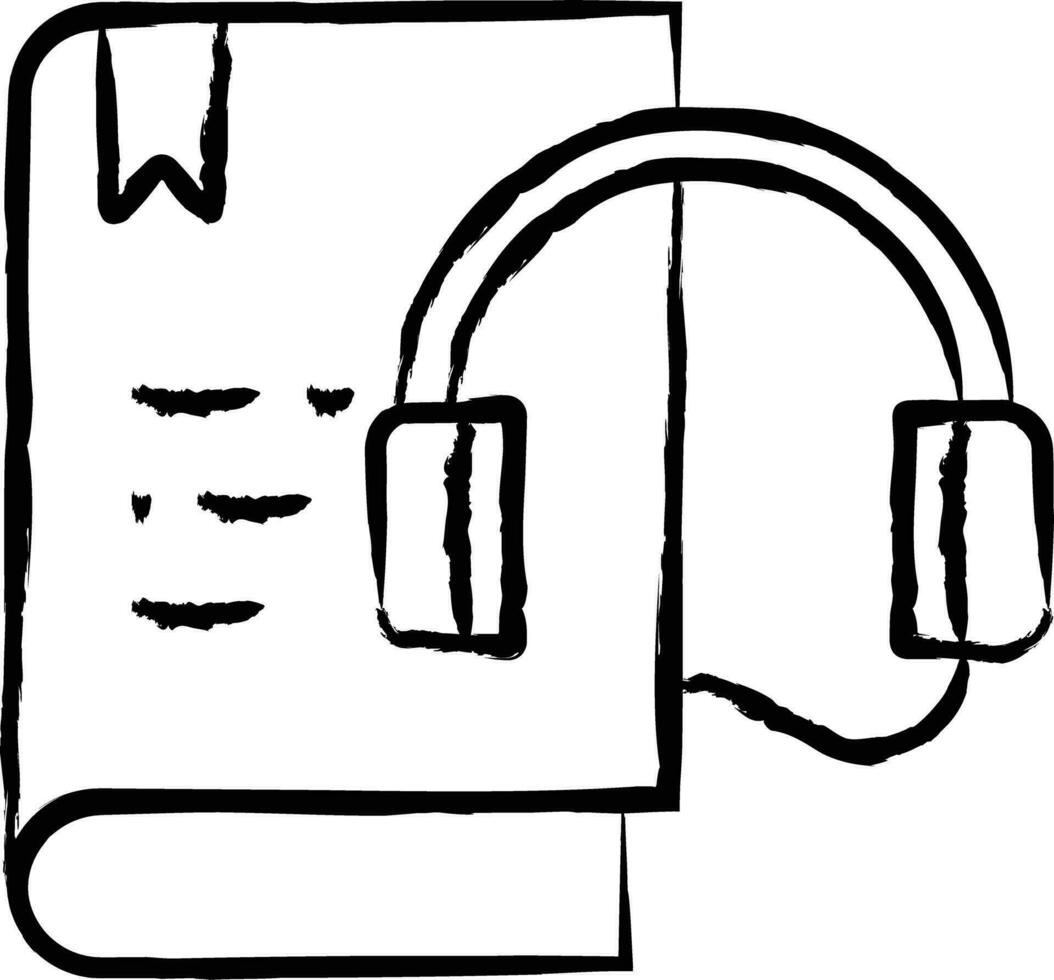 Audio Book hand drawn vector illustration