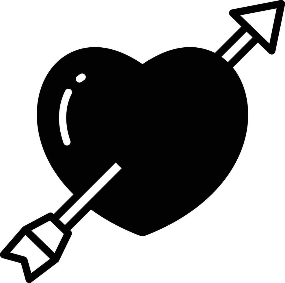 Cupid2 glyph and line vector illustration