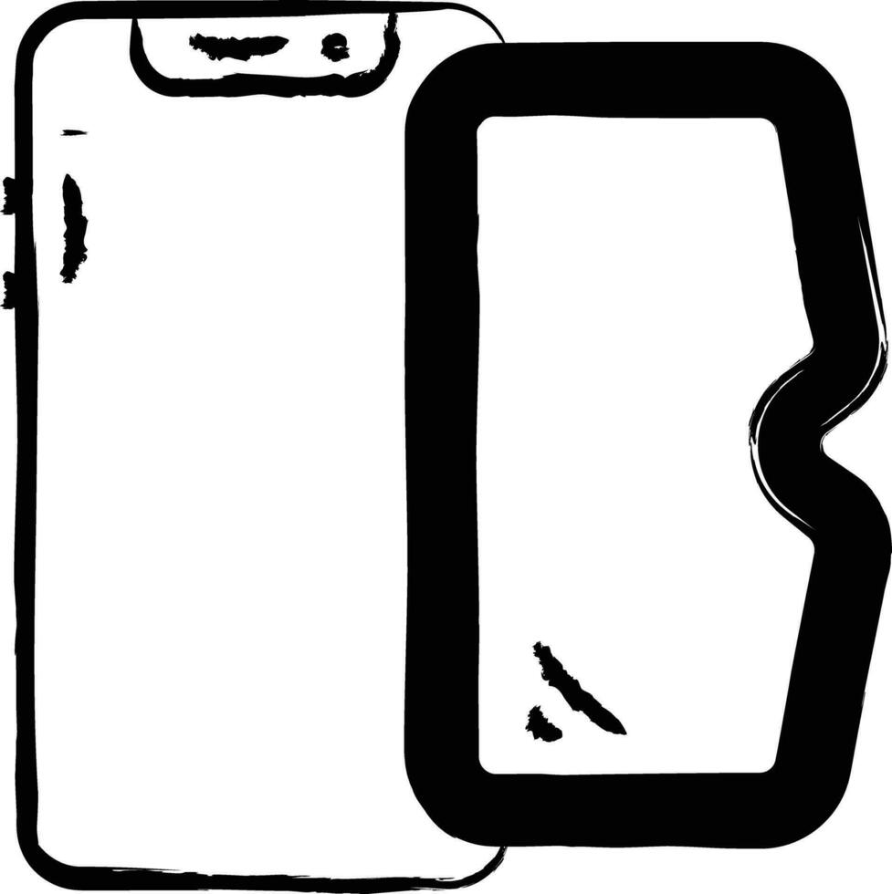 mobile hand drawn vector illustration