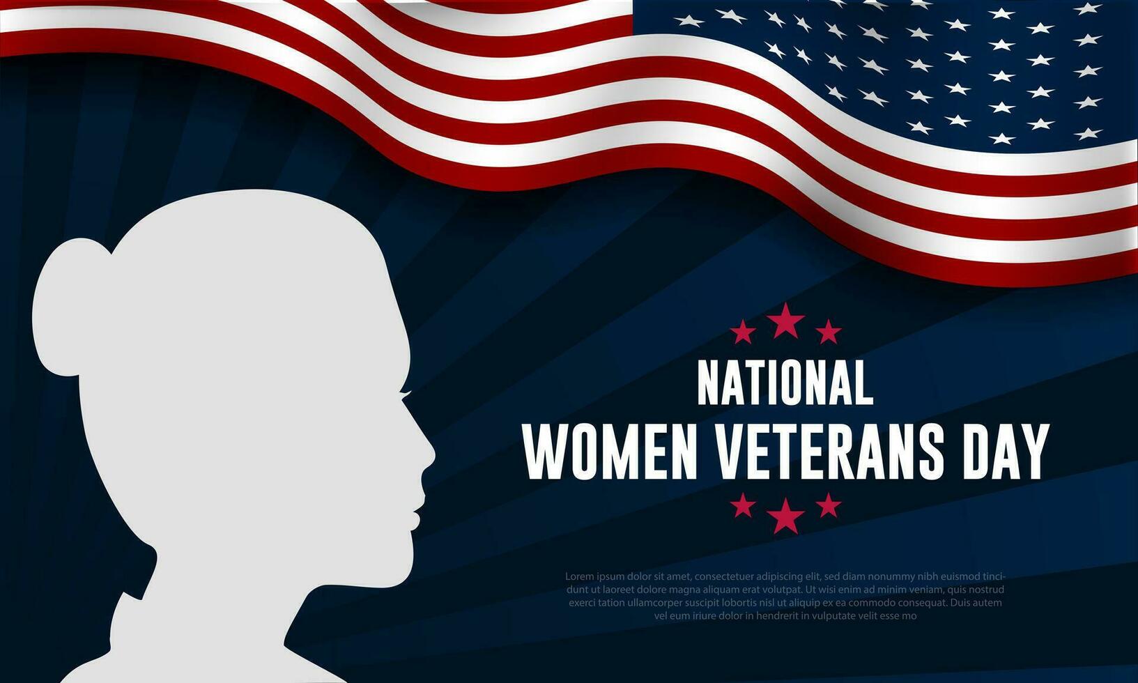 Happy Women Veterans Day United States of America background vector illustration