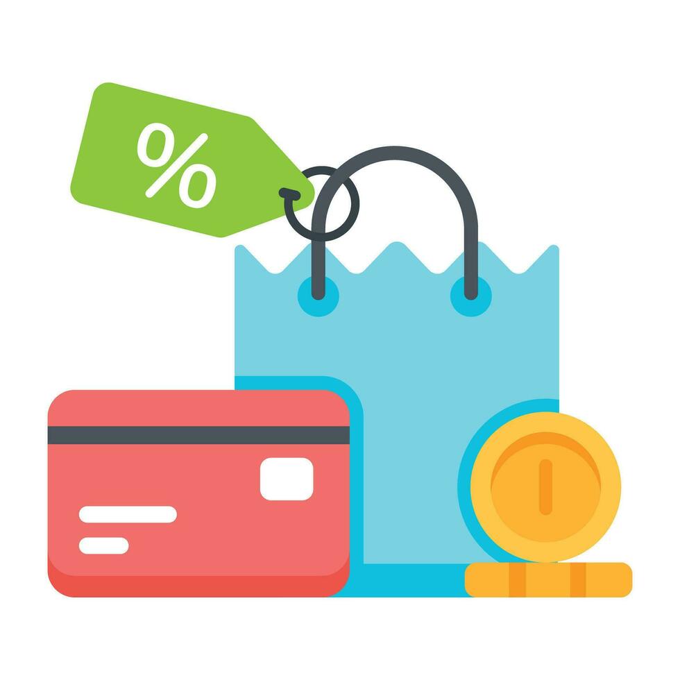 Trendy Payment Discount vector