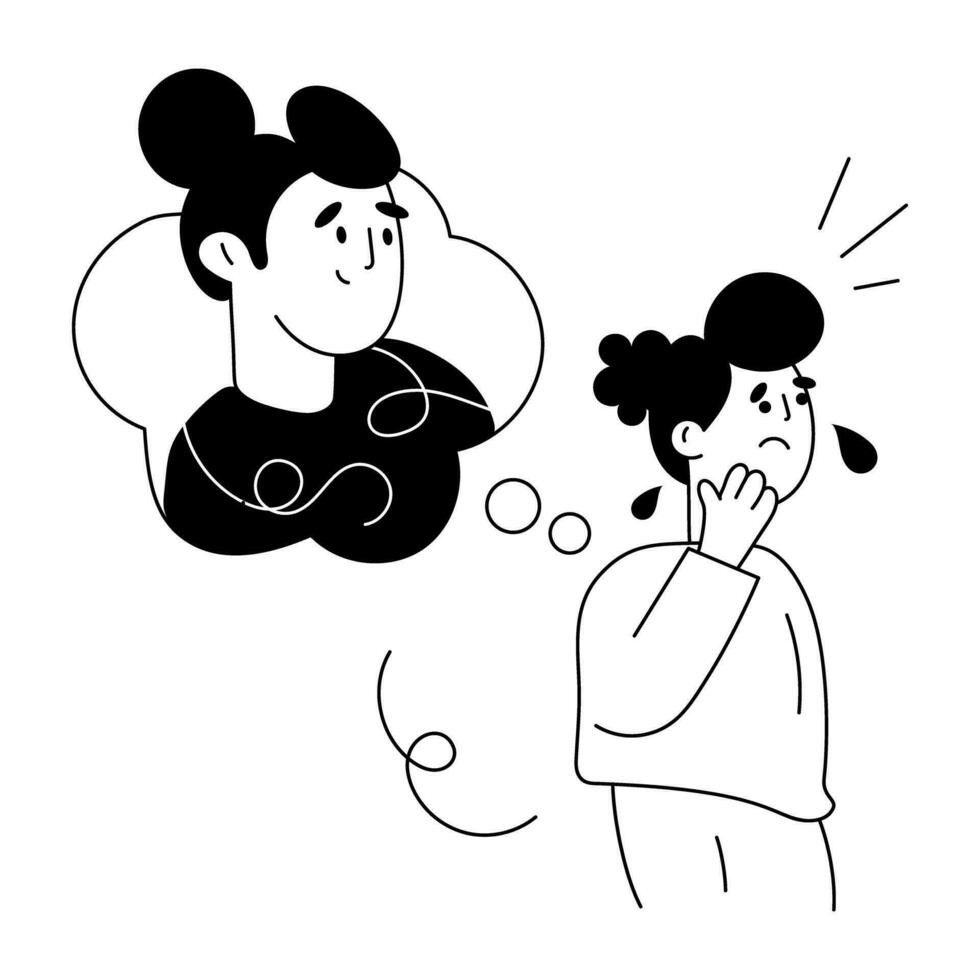 Trendy Missing Mom vector