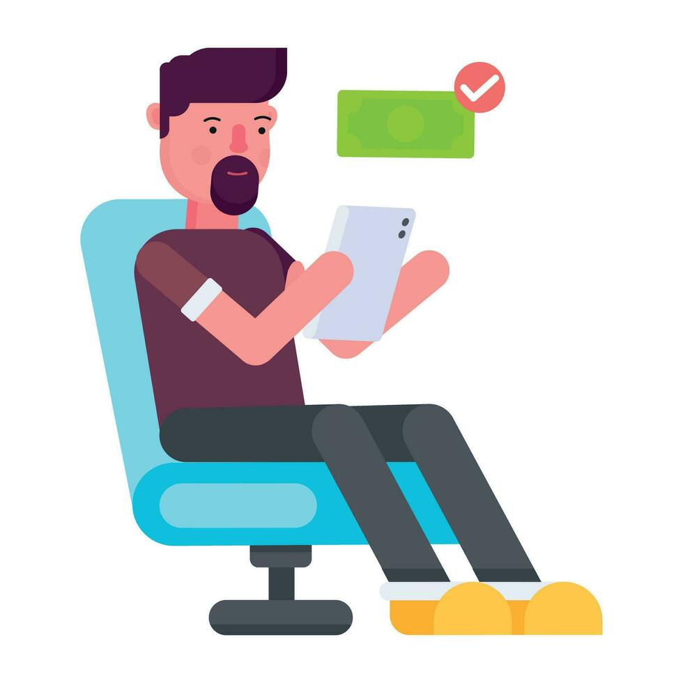Trendy Payment Done vector