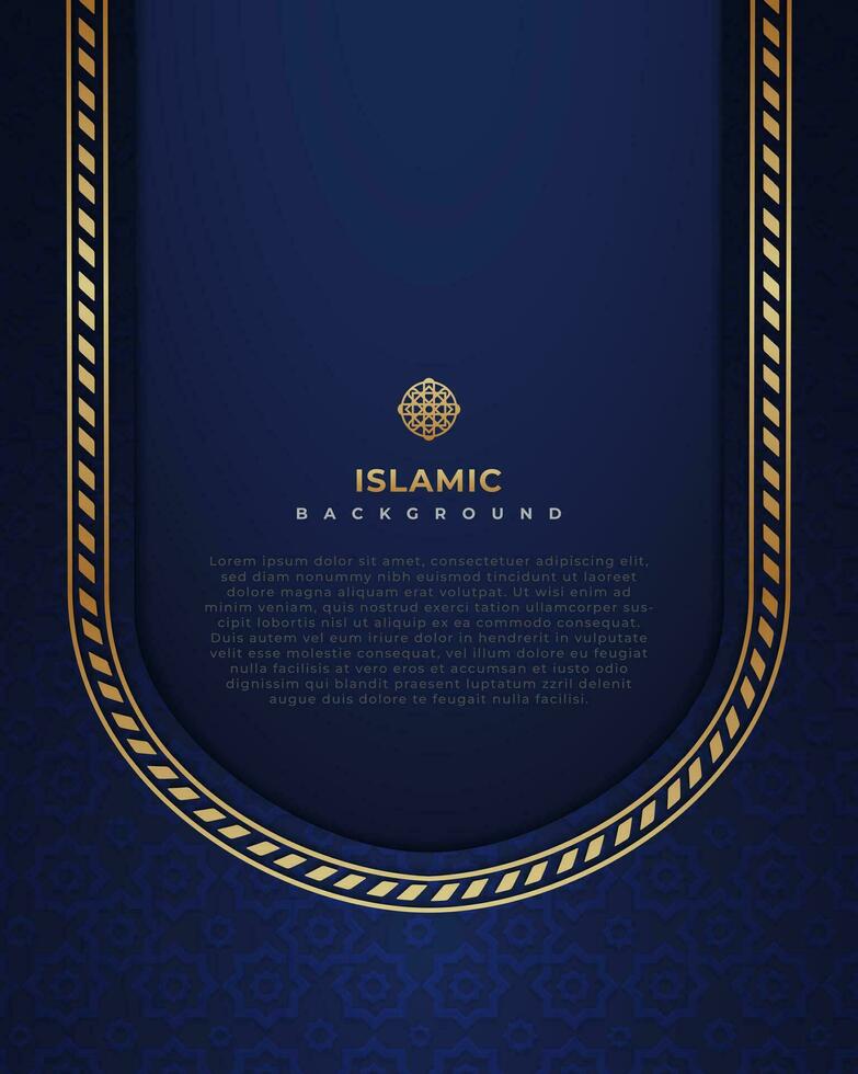 Luxury blue Islamic background vector
