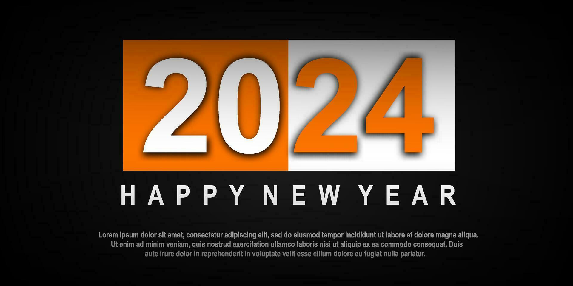 2024 Happy New Year Background Design. Greeting Cards, Banners, Posters. Vector Illustrations.