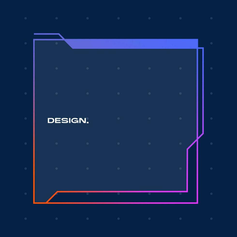 Futuristic square gradient background. Pop up window vector illustration.