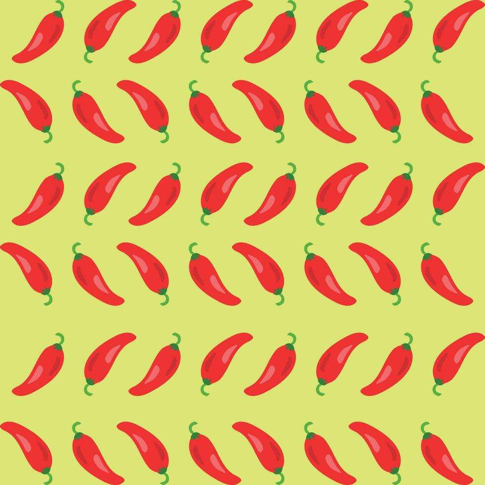 background design with patterns of chili vegetables in vector illustration