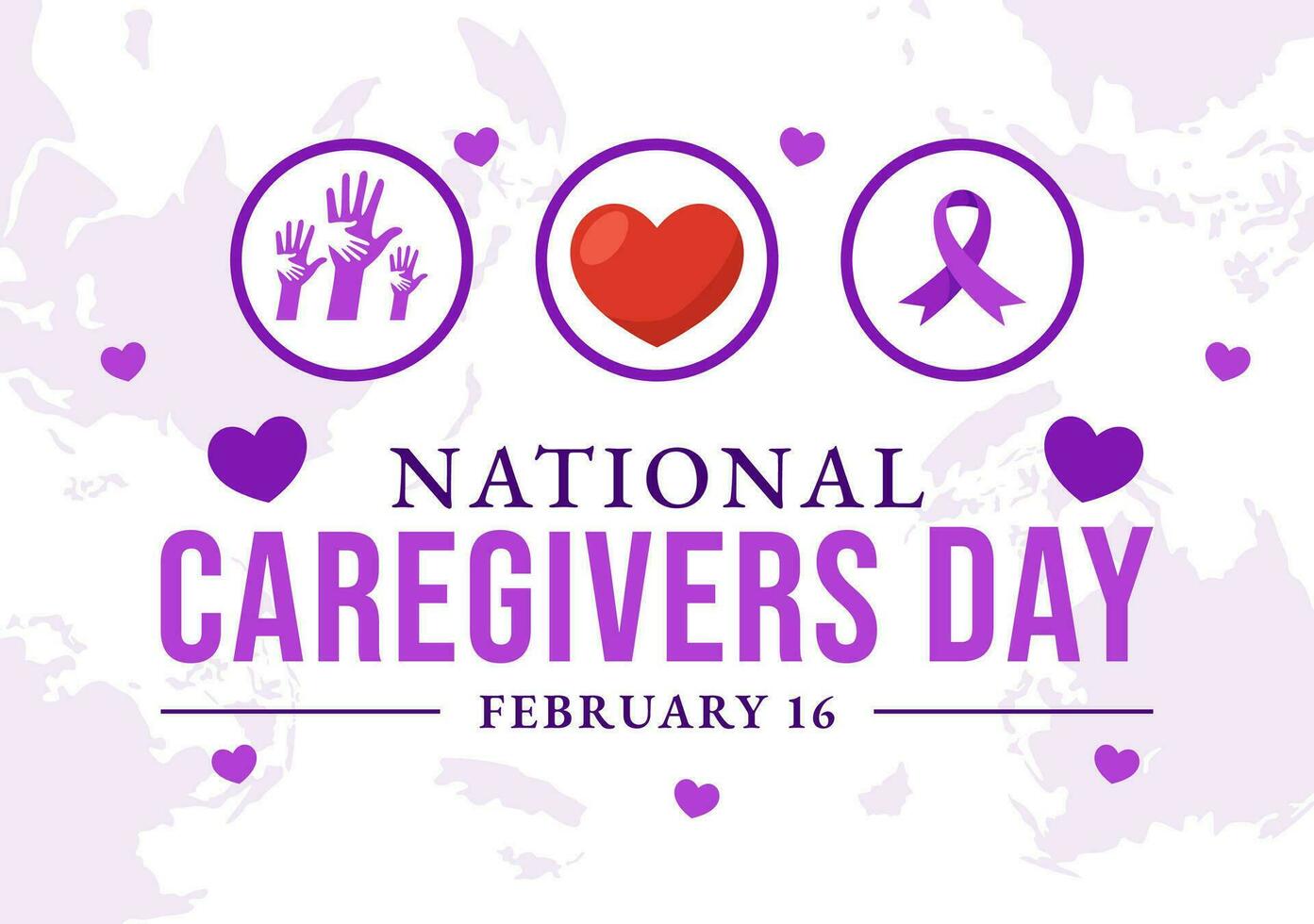 National Caregivers Day Vector Illustration on February 16th to Provide Selfless Personal Care and Physical Support in Healthcare Flat Background