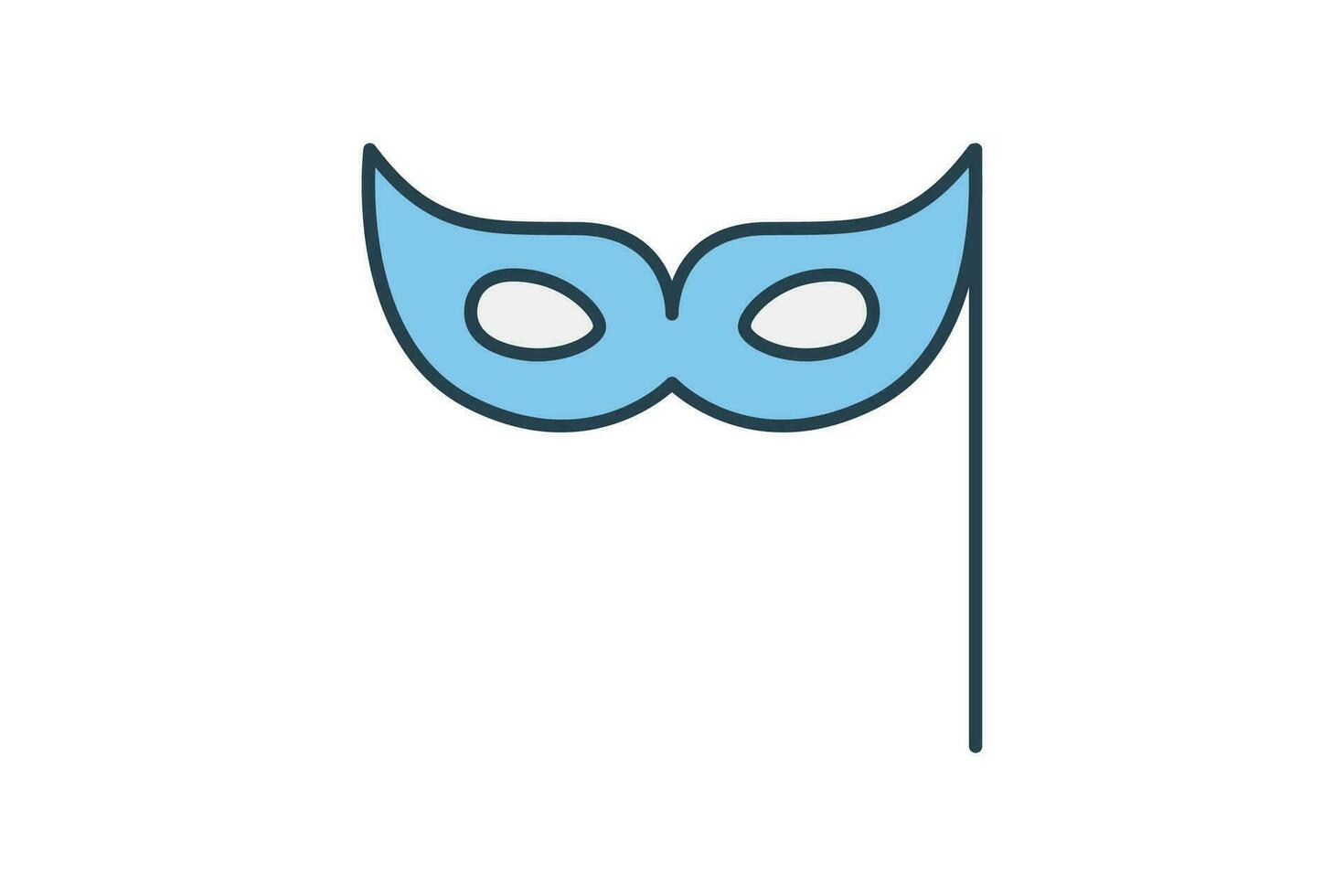 eye mask icon. icon related to party. flat line icon style. simple vector design editable