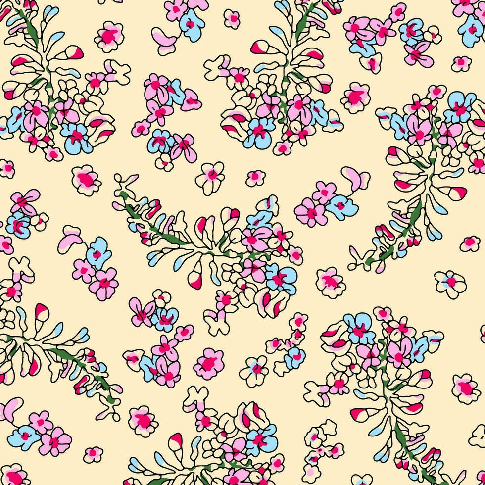 floral,camouglage,ornament,abstract pattern suitable for textile and printing needs vector