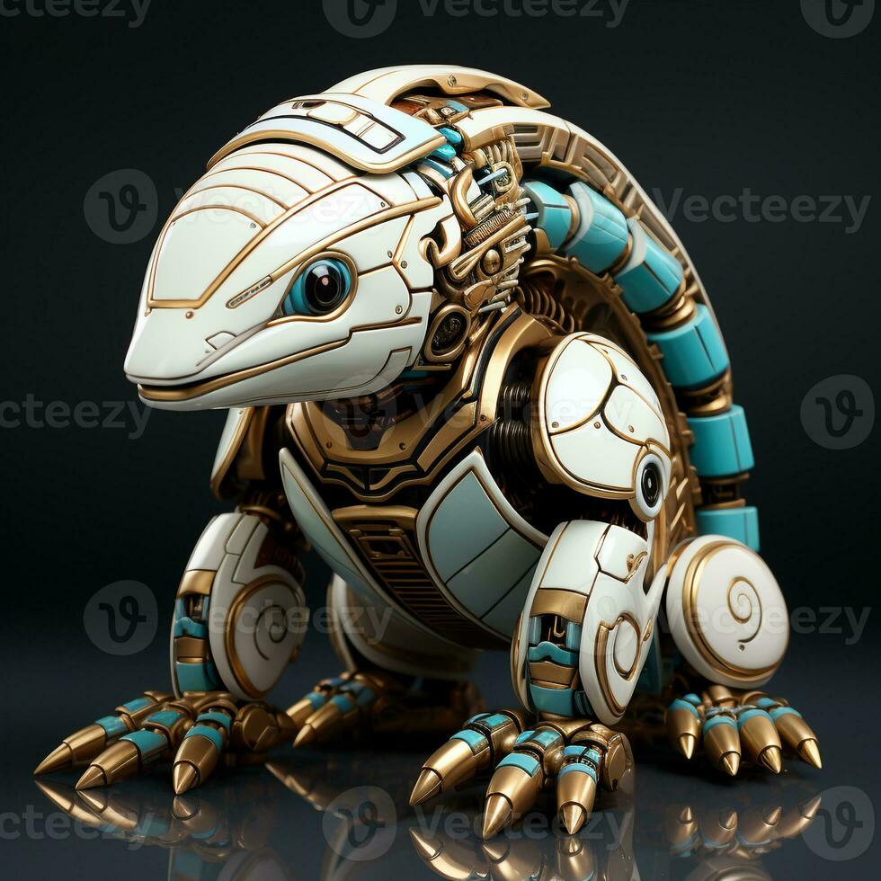 AI generated 3d robot pangolin photo