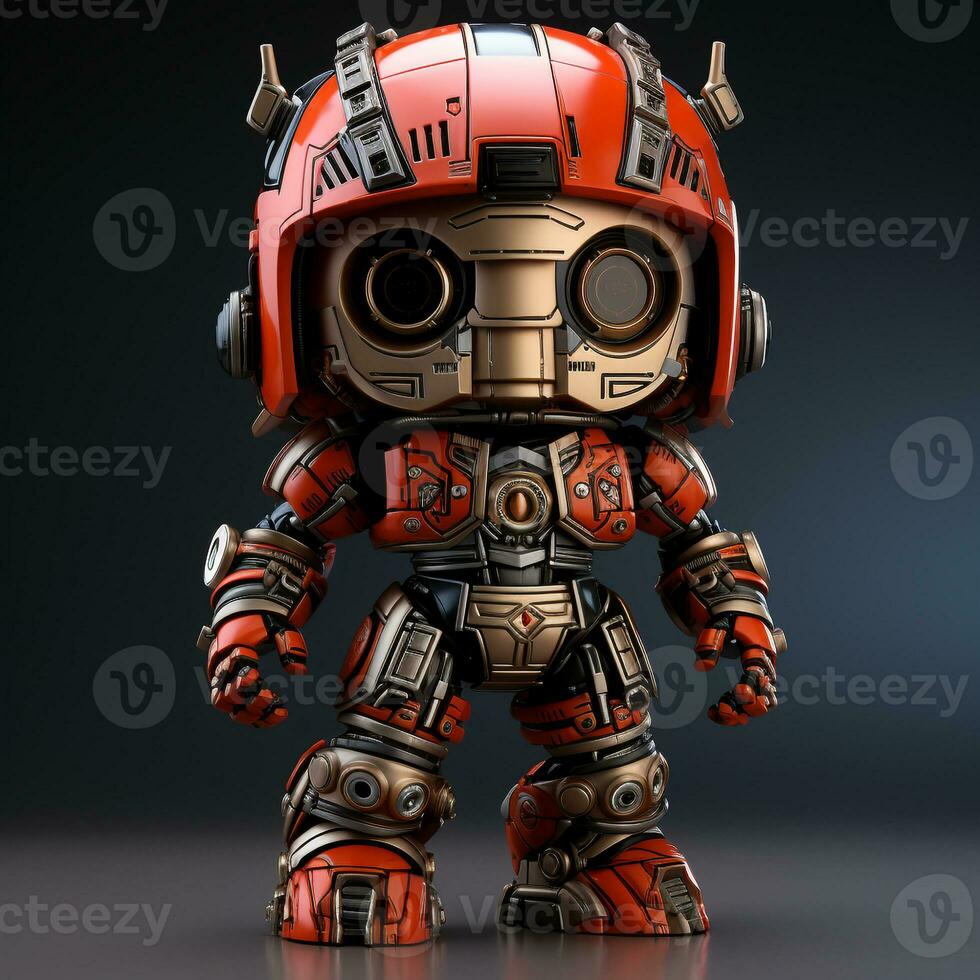 AI generated 3d robot samurai photo