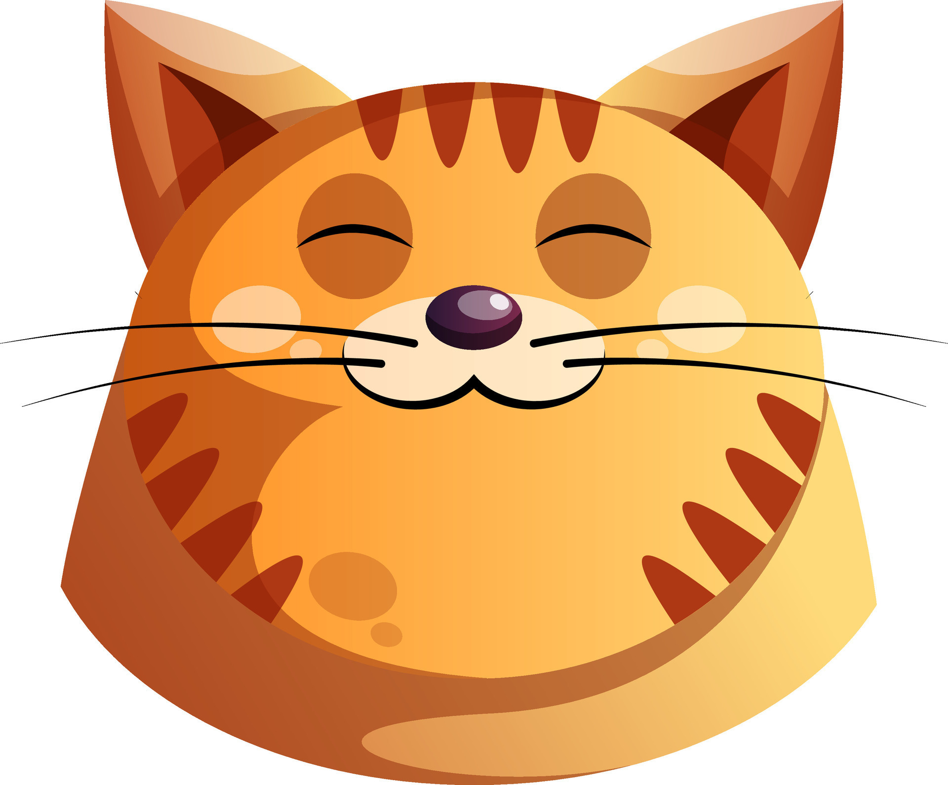 Happy orange cat vector illustartion on white bacground 35160089 Vector