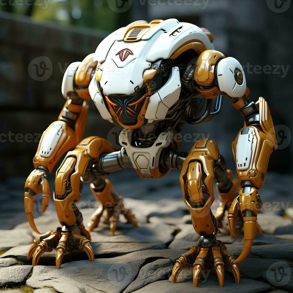 AI generated 3d robot scorpion photo