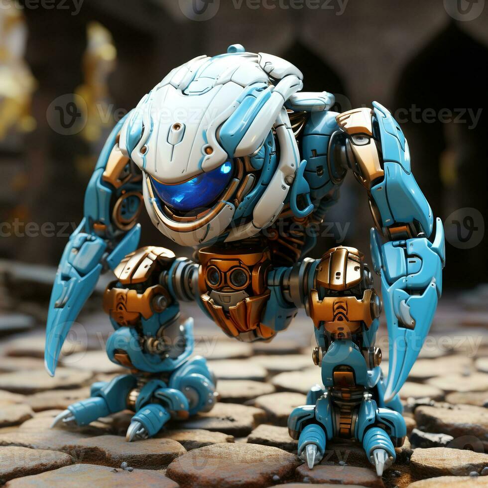 AI generated 3d robot scorpion photo