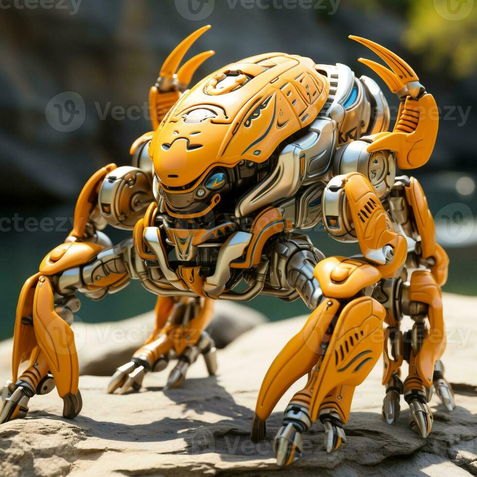 AI generated 3d robot scorpion photo
