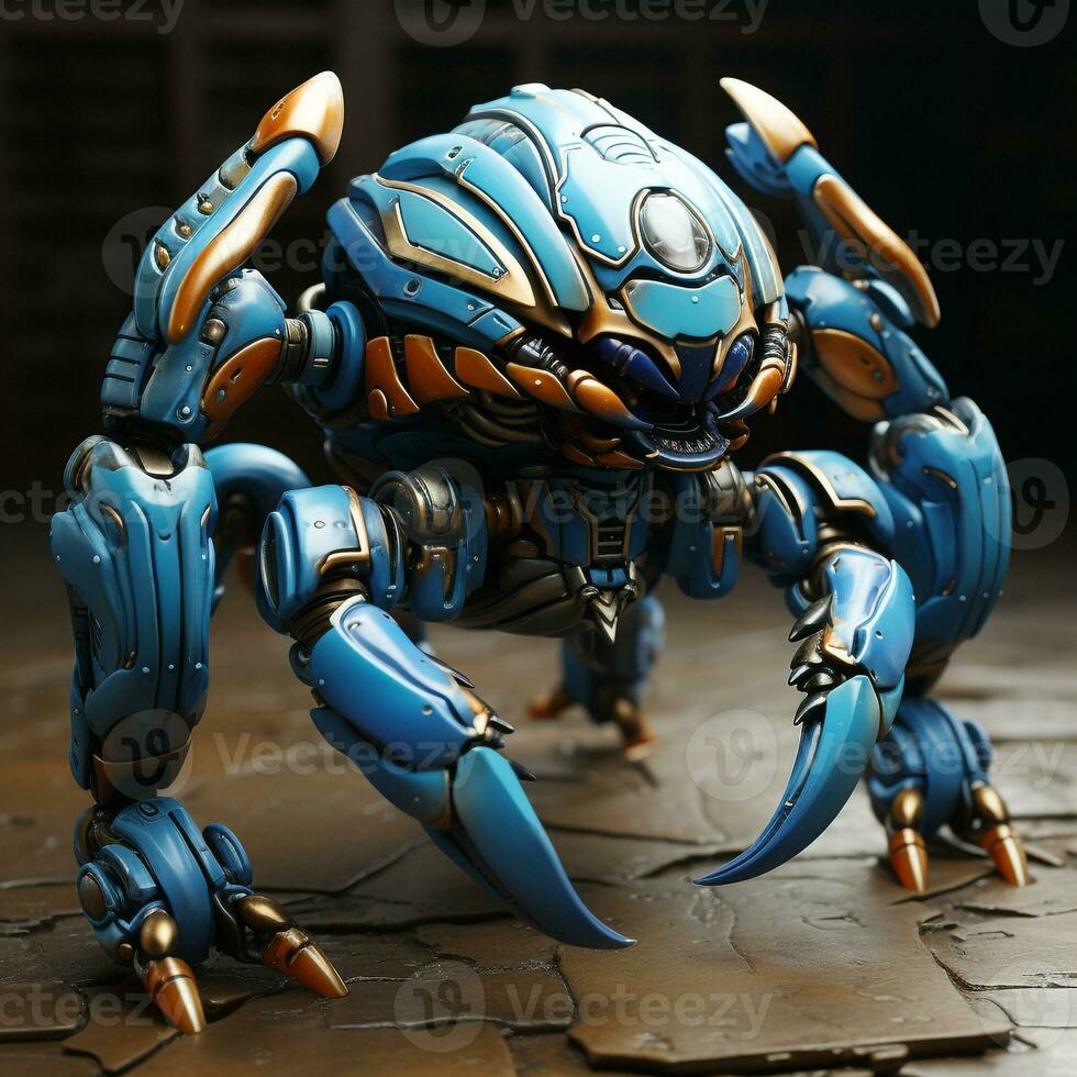 AI generated 3d robot scorpion photo