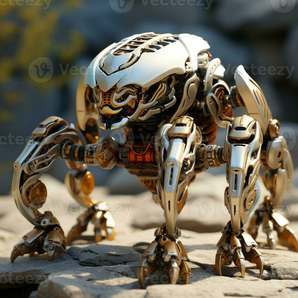 AI generated 3d robot scorpion photo