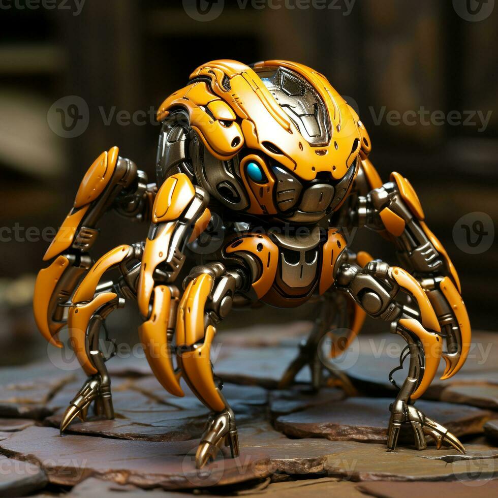 AI generated 3d robot scorpion photo