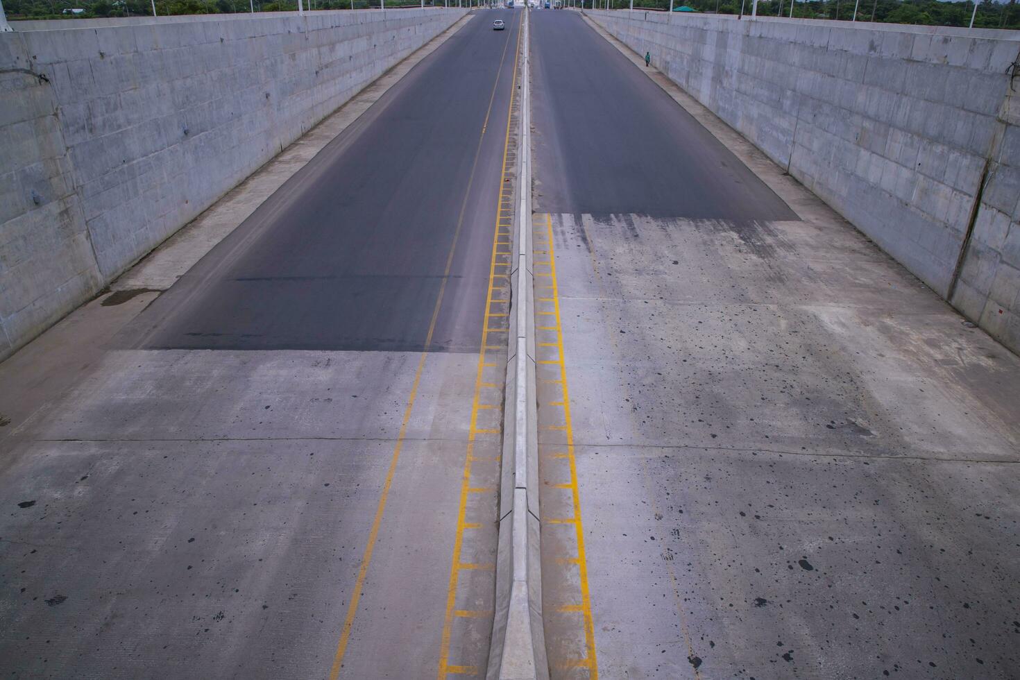 Non-stop Speed way Purbachal expressway road asphalt in Dhaka-Bangladesh photo