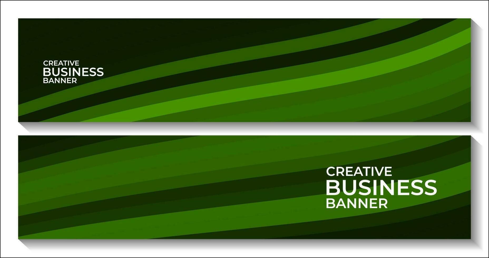 creative green banner for business vector