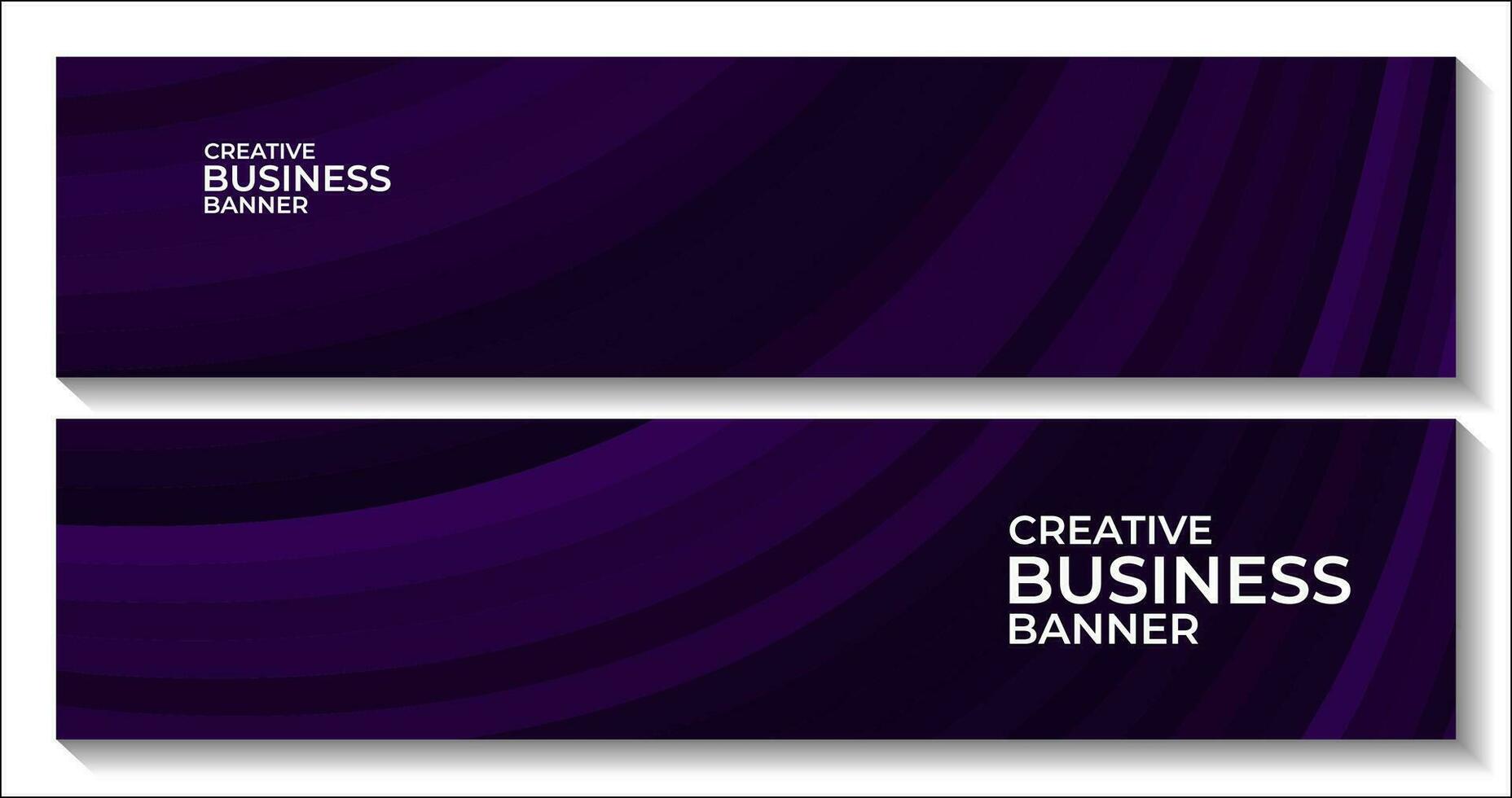 creative purple banner for business vector