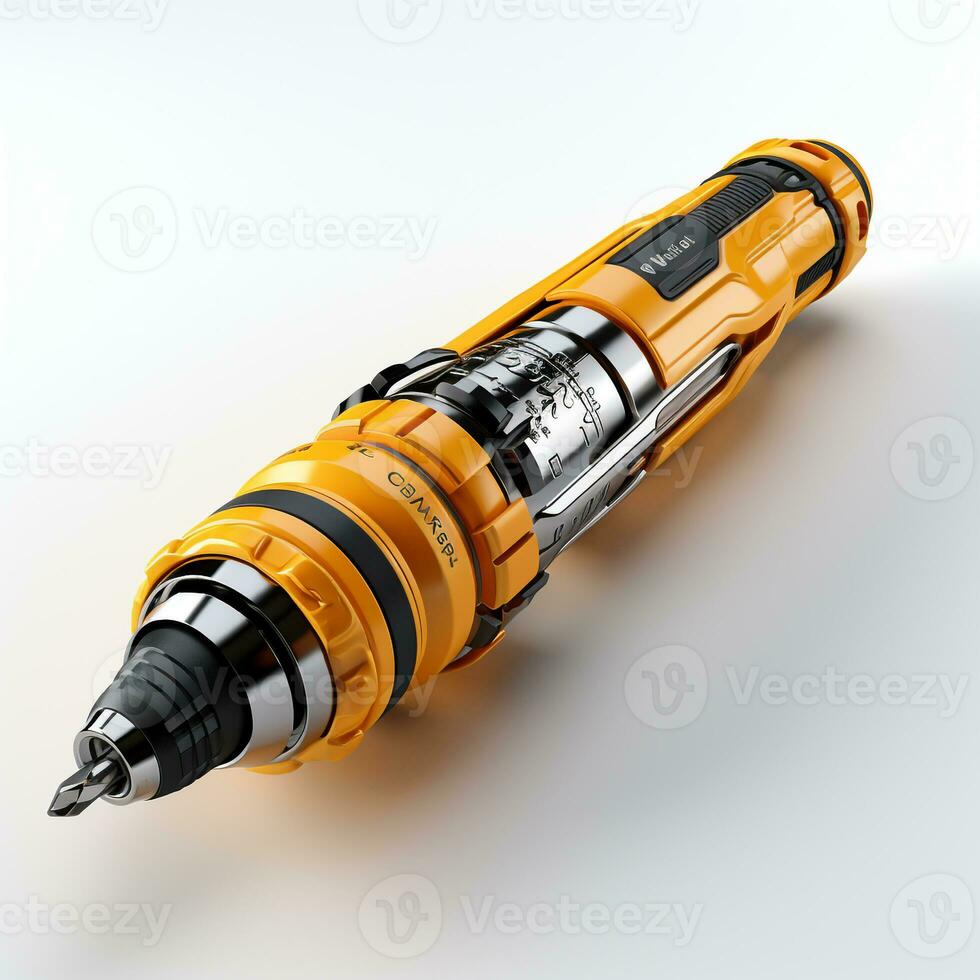 AI generated 3d screwdriver white background photo