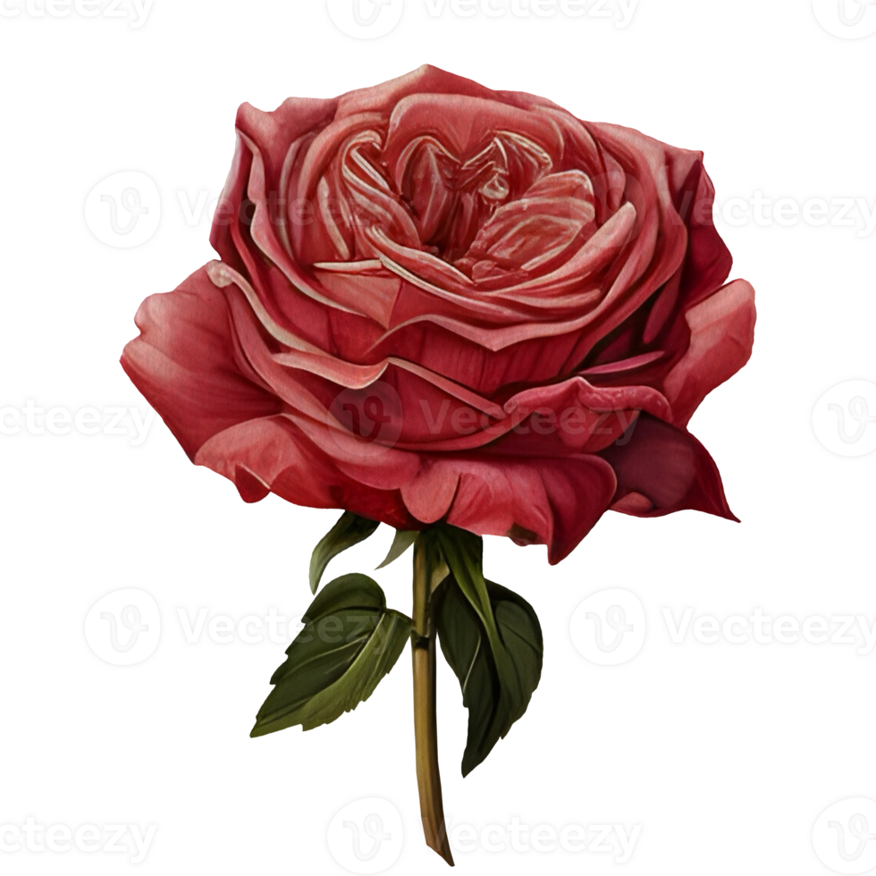 AI generated vintage flora clipart,generative ai. png