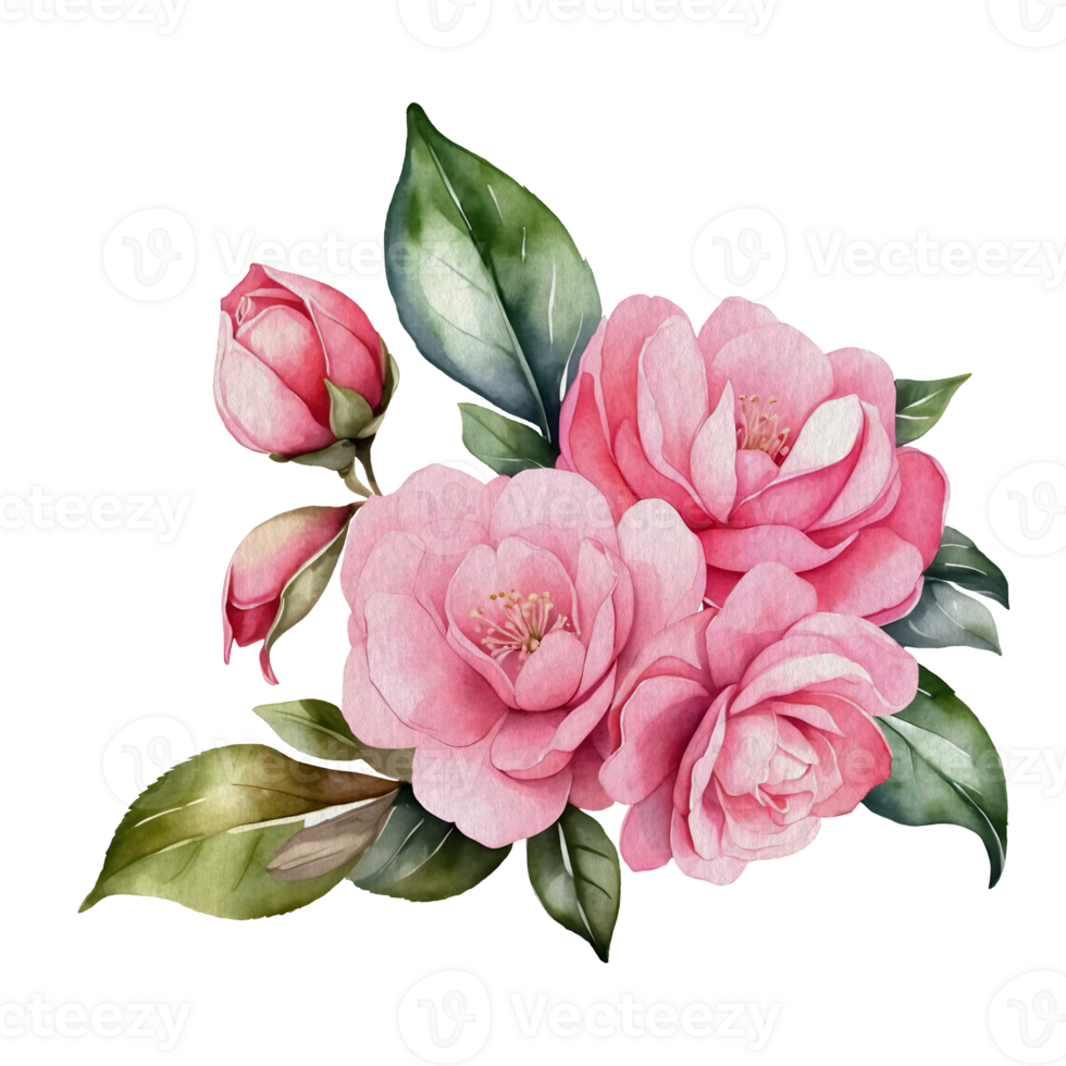 AI generated vintage flora clipart,generative ai. png