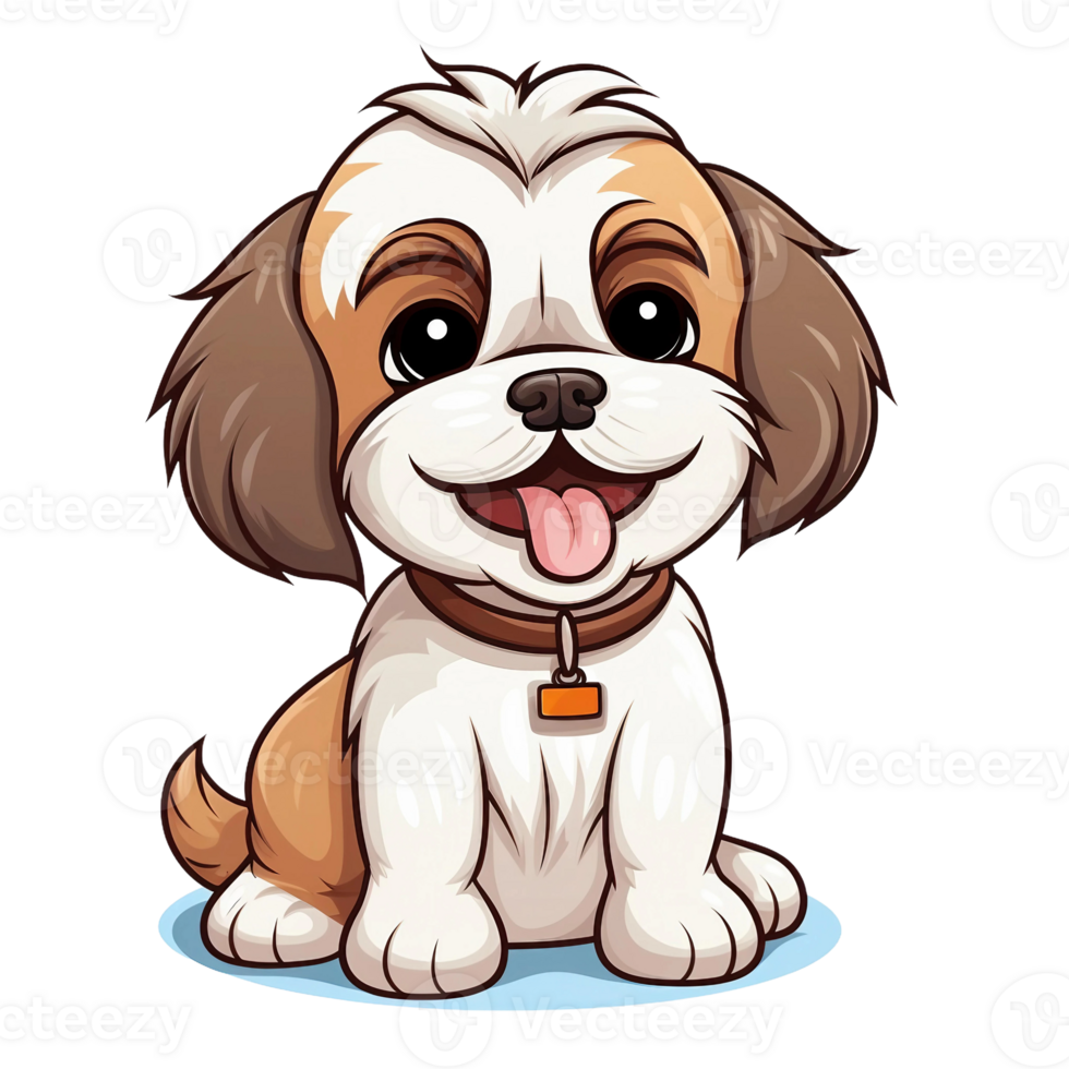 AI generated Dog Icon Stock Image Happy Puppy Wagging Tail Adorable Pet Playful Pooch Cute Dog png