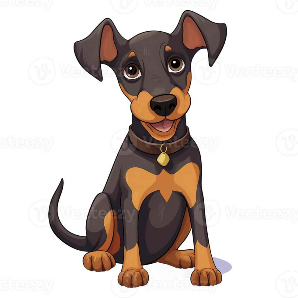 AI generated Happy Puppy Icon with Wagging Tail, Adorable Pet, Cute Dog - Playful Pooch, Joyful Canine, Smiling Furry Friend PNG