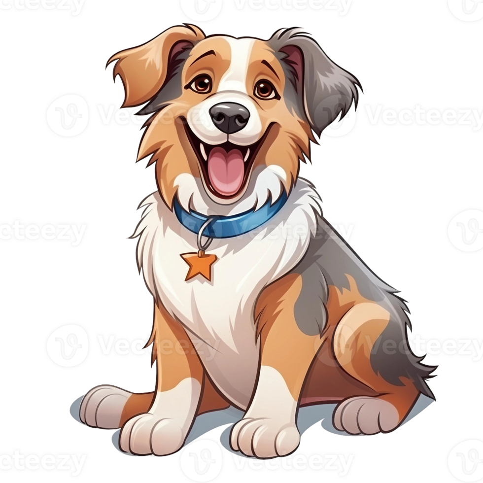 AI generated Dog Illustration - Cute Canine Companion in a Playful Outdoor Scene png
