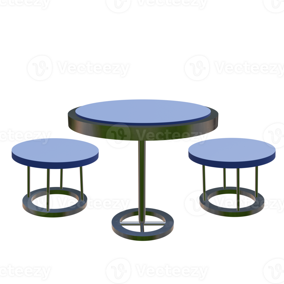 3 D illustration of tea table png