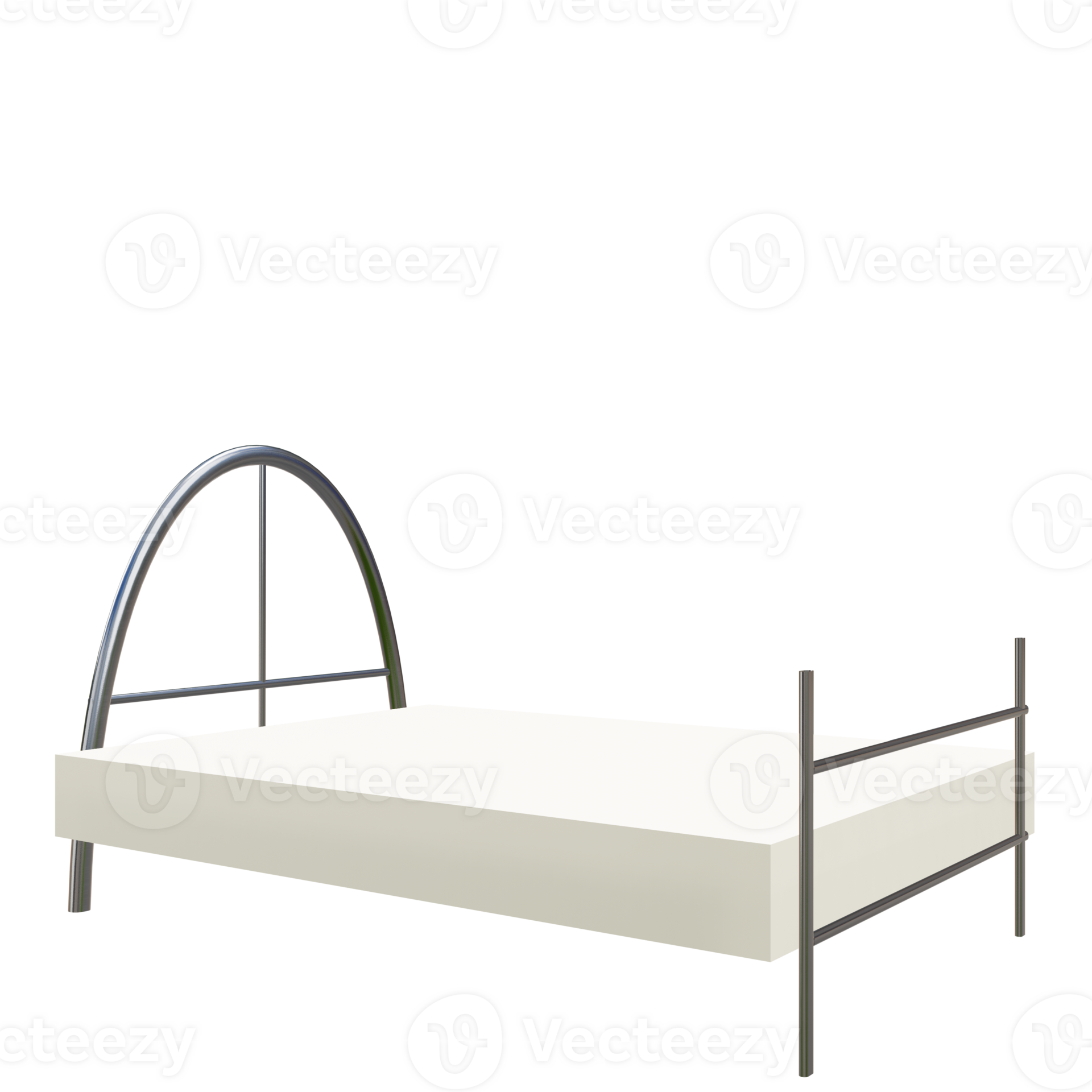 3 D illustration of iron bed 35162010 PNG