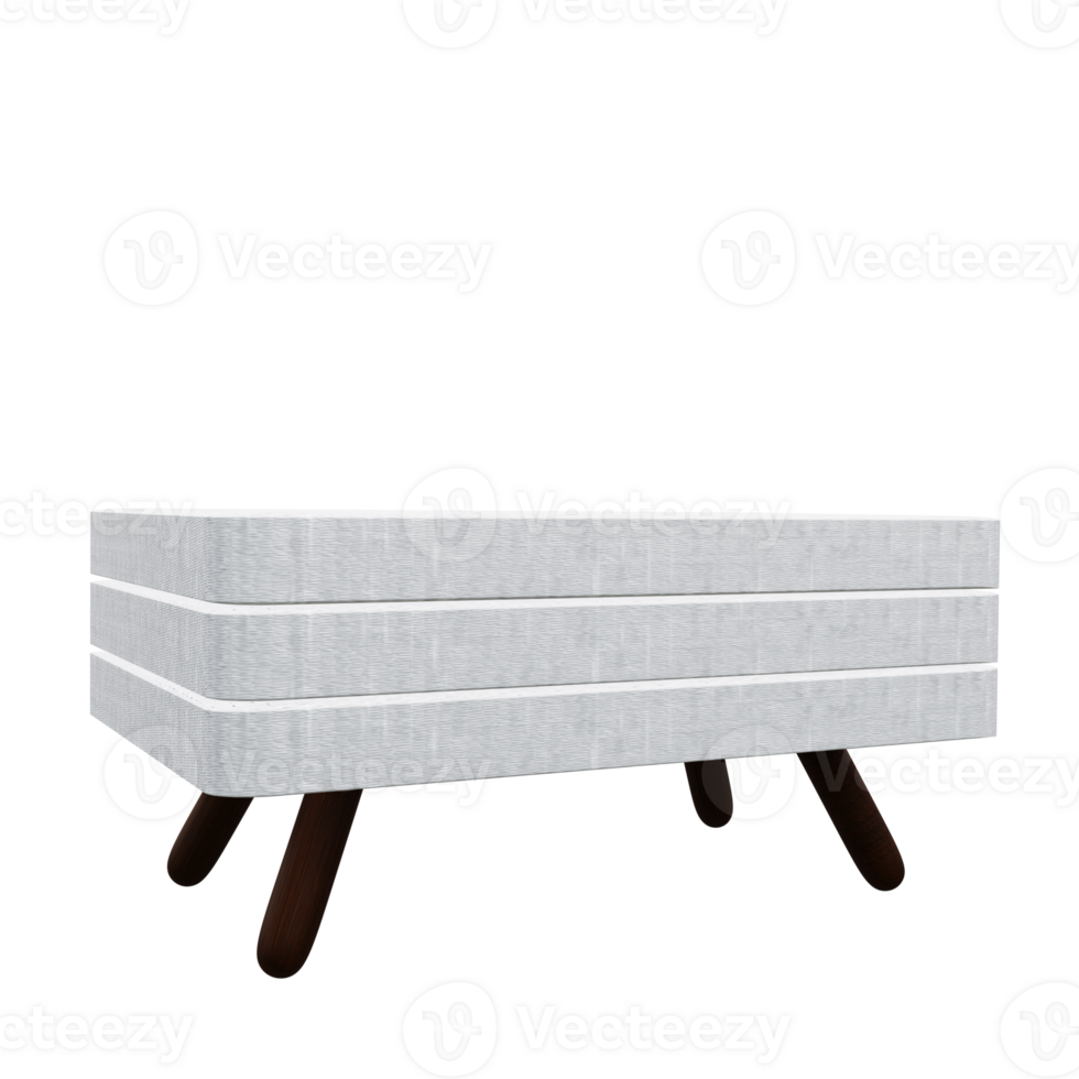 3 D illustration of elegant velvet bench png