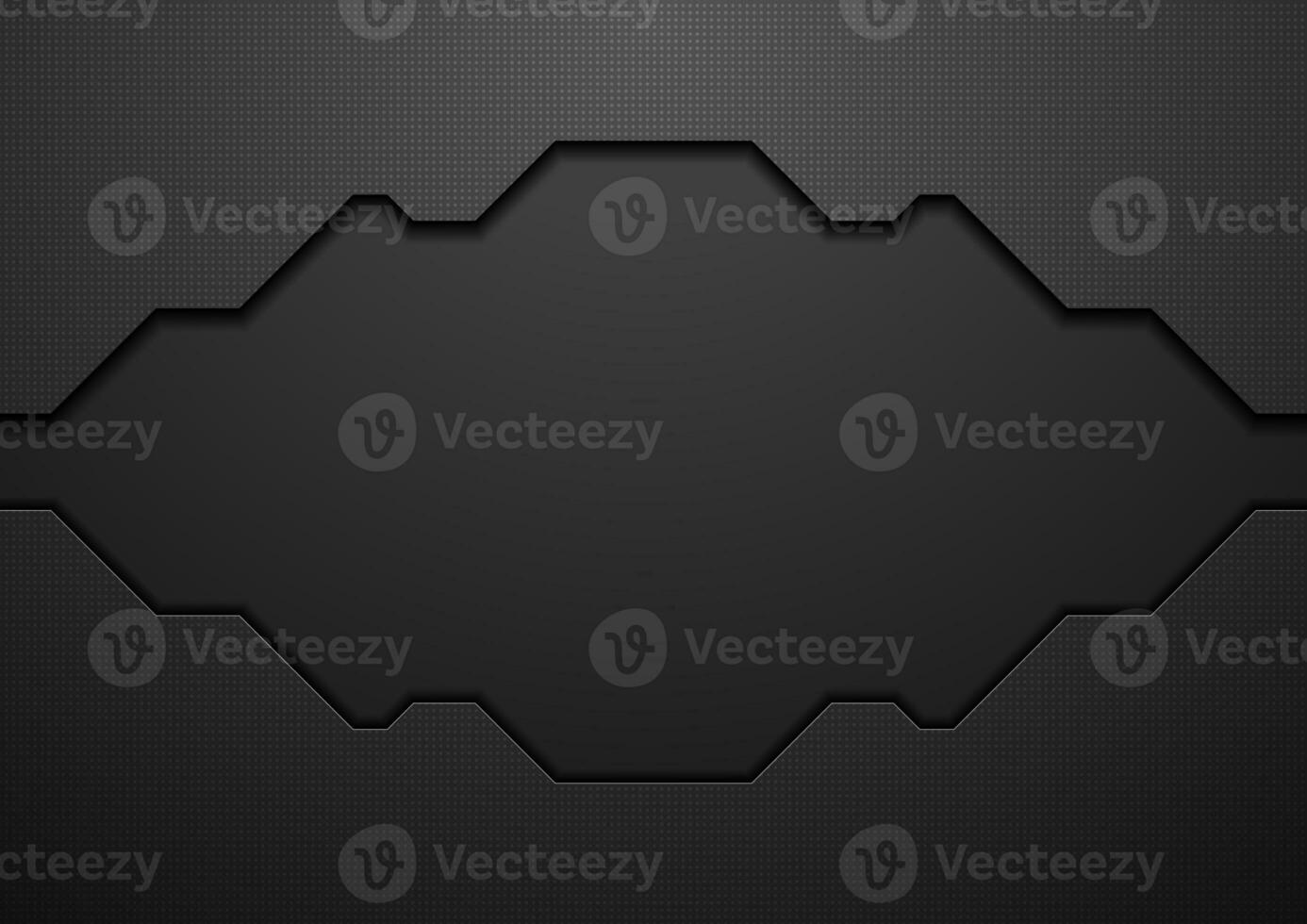 Black tech geometric concept background photo
