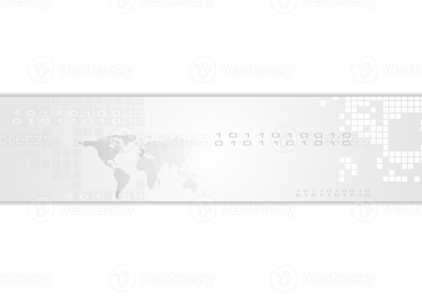Grey abstract technology banner header photo
