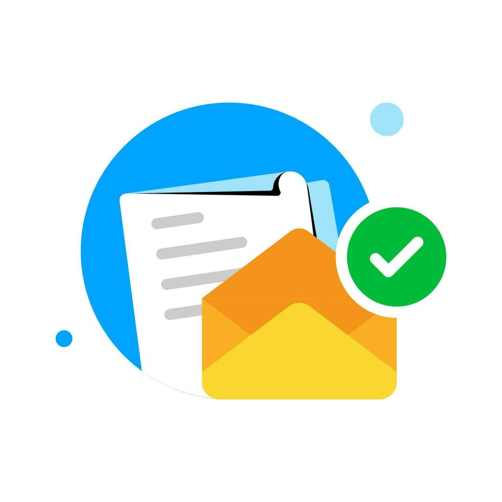 already done, all email message notification has been read concept illustration flat design vector. simple modern graphic element for empty state ui, infographic, icon vector