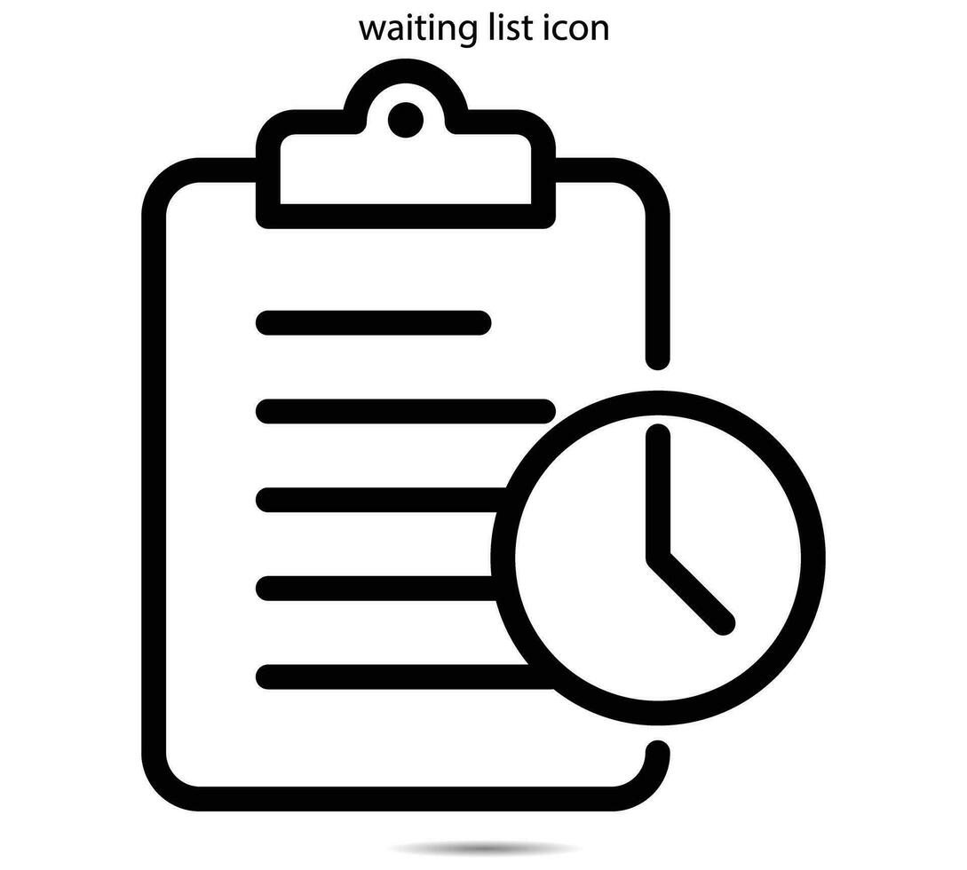 waiting list icon vector