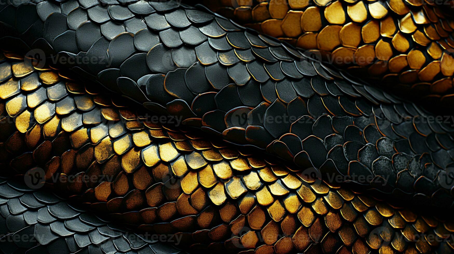 AI generated bee snake skin motif background photo