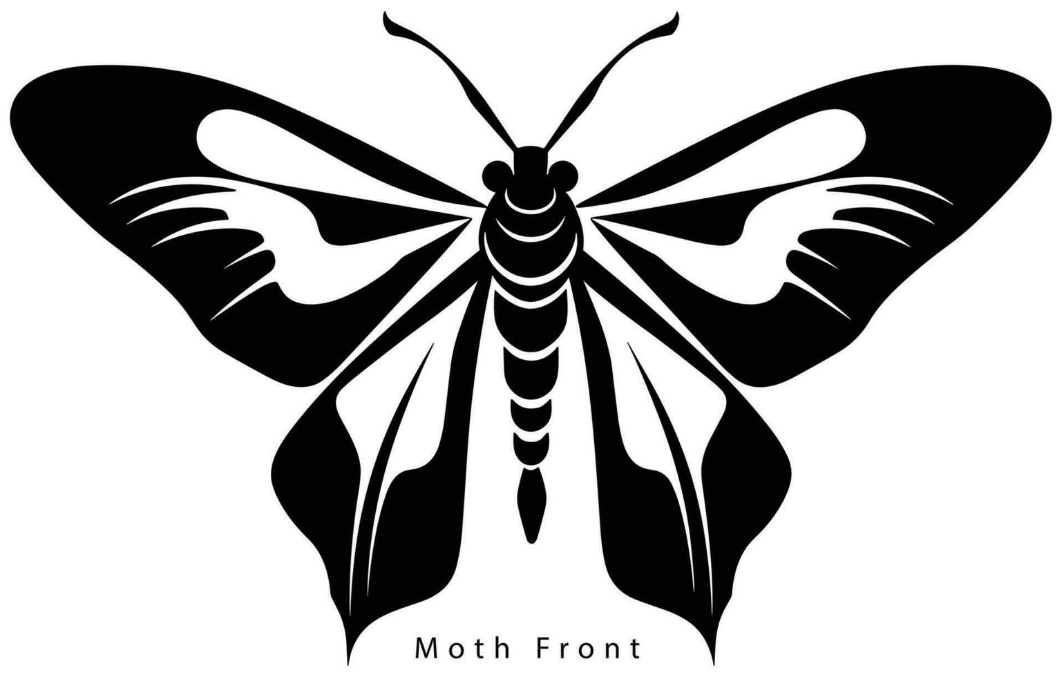 Monarch butterfly silhouette. Vector illustration