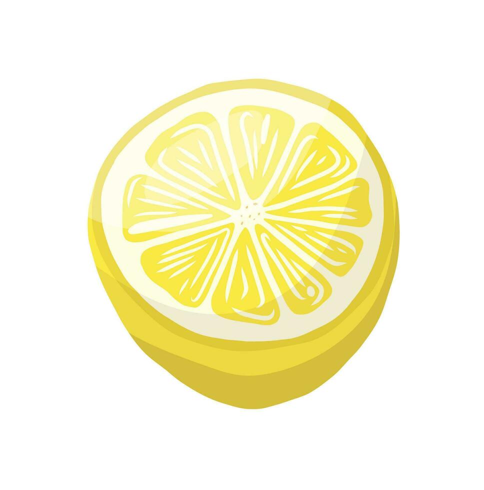 vector ilustración de amarillo limones en un rama. verduras, frutas, cocina, cocinando, comiendo, Bebiendo té, jardinería diseños