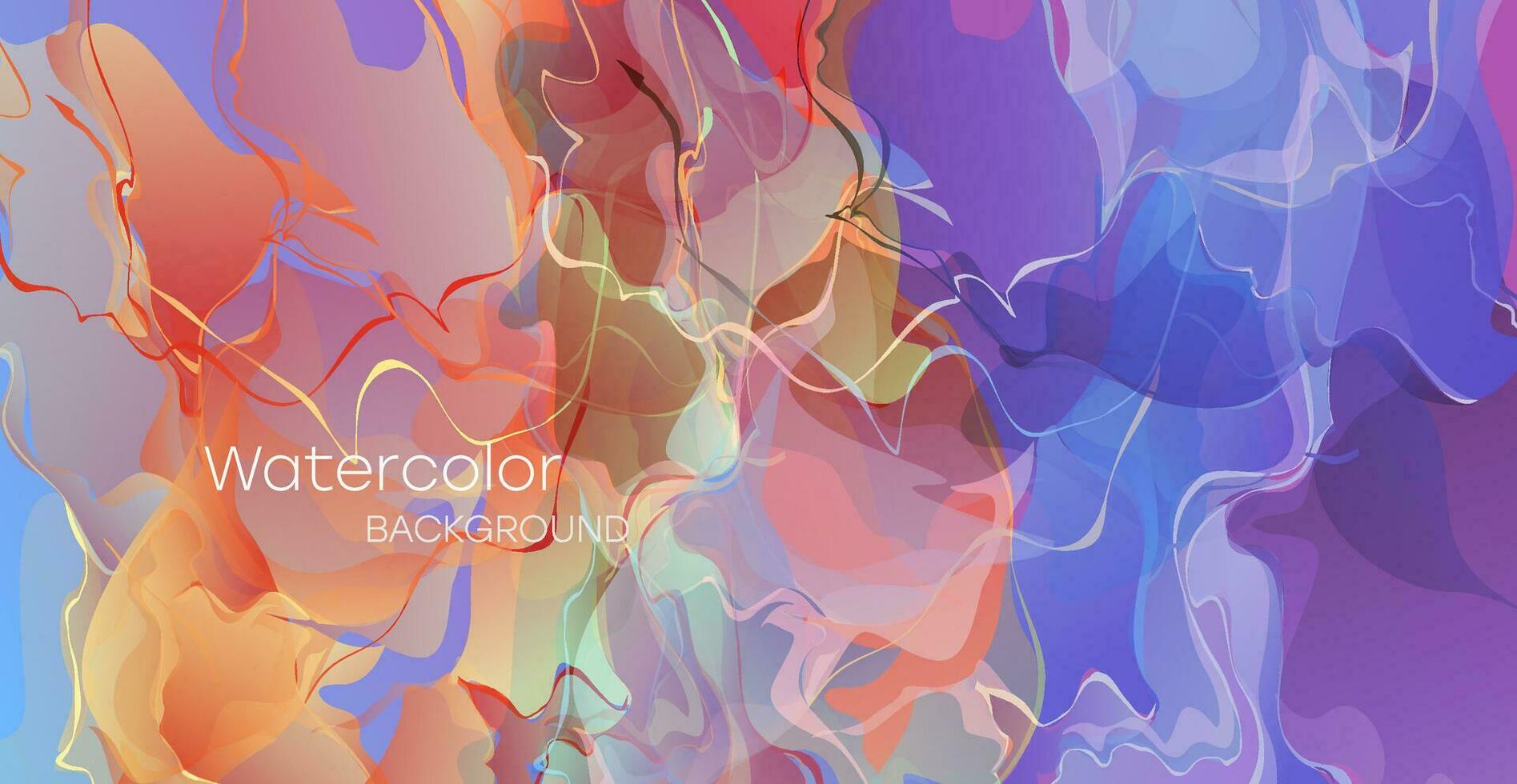 Colorful watercolor background for poster, brochure, card or flyer. vector