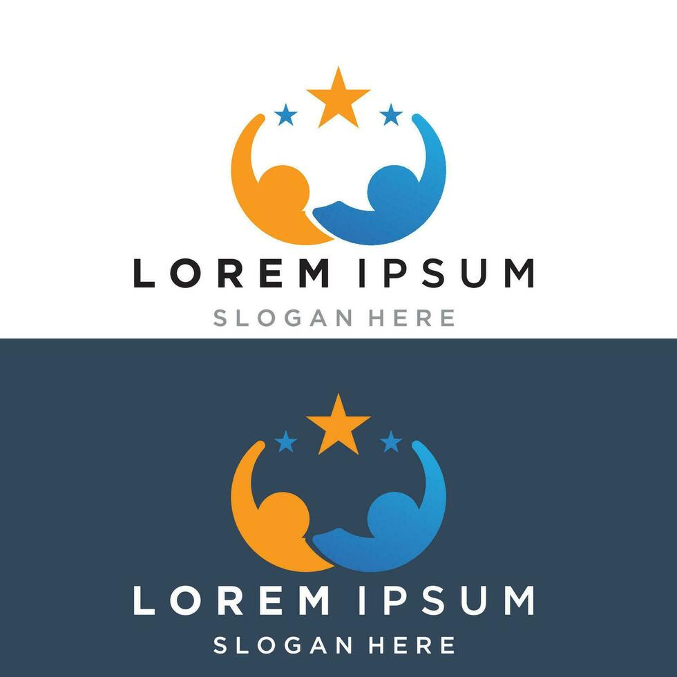 vector de logotipo y símbolo de cuidado familiar