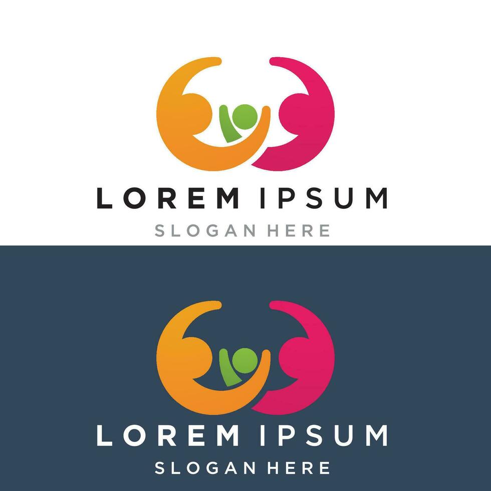 Family care logo and symbol vector