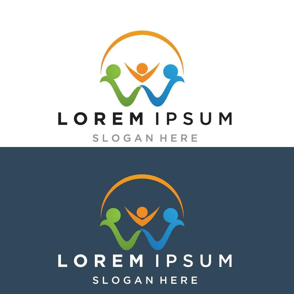 Family care logo and symbol vector