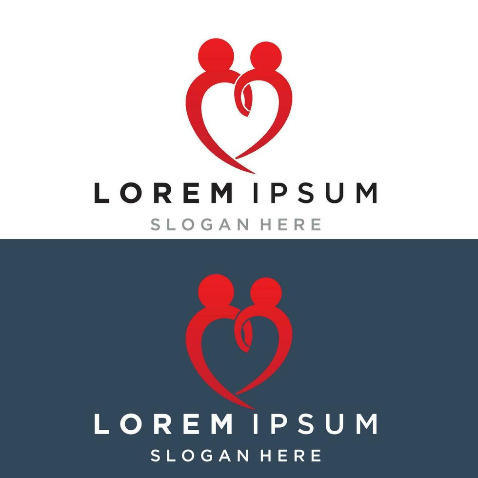 Adoption and community care Logo template vector