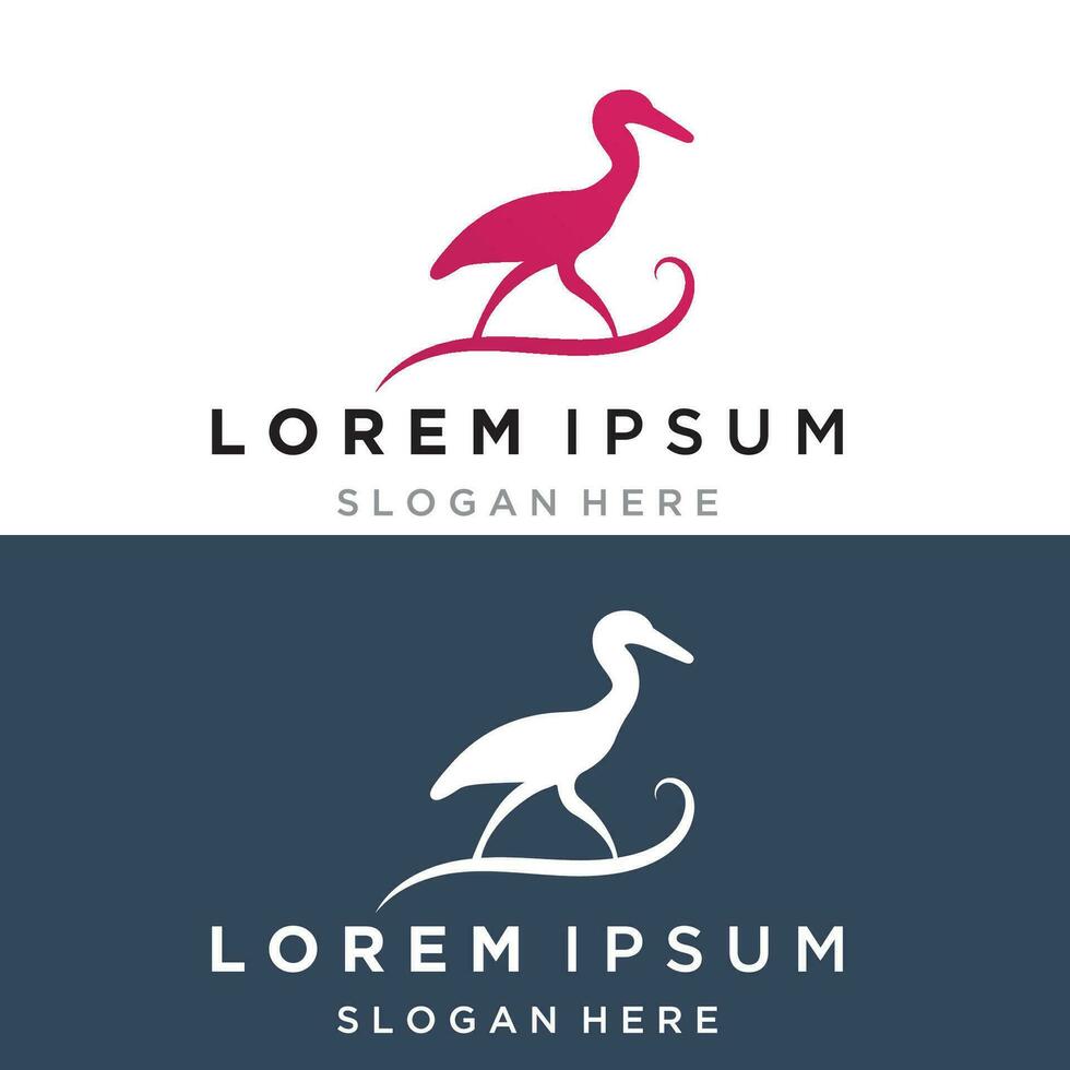 Swan logo icon vector illustration  design template.elegant Flying swan bird logo